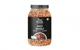 True Elements Baked Granola Almonds & Dark Chocolate  Plastic Jar  900 grams